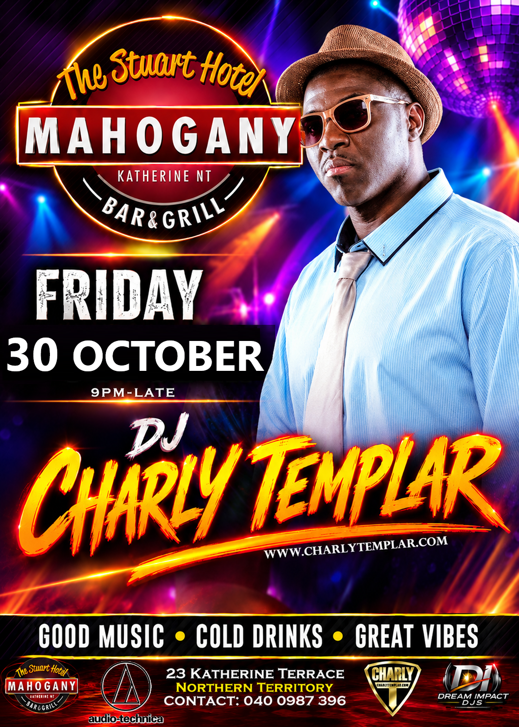 Friday 30 Oct with DJ Charly Templar